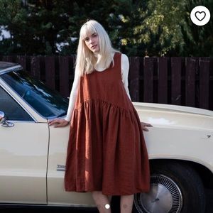 Not Perfect Linen Smock Dress